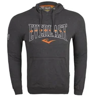Bluzy męskie - Bluza Everlast Męska Ciepła Z Kapturem Szara S - miniaturka - grafika 1