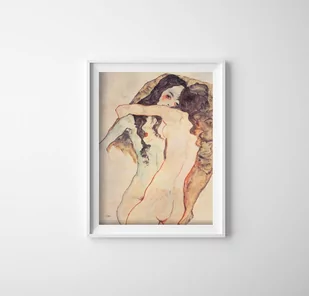 Plakat do pokoju Dwie kobiety obejmują Egona Schiele A3 30x40cm bez ramki pion - Plakaty - miniaturka - grafika 1