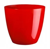 Donice - Donica Ella plastikowa Ø 13 cm. wys. 11,6 cm czerwona połysk - miniaturka - grafika 1