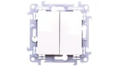 Wyłączniki światła i elektryczne - Kontakt Simon Podwójny przycisk (moduł) 10AX, 250V~, zaciski śrubowe; biały CP2. - miniaturka - grafika 1