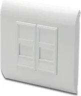 Pozostałe akcesoria sieciowe - Digitus ramka 80x80mm z adapterami 2x 22,5mm 2x Keystone DN-93802 DN93802 - miniaturka - grafika 1