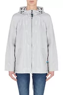 Kurtki damskie - Armani Exchange Damska bluza z kapturem, oddychające oczka, kurtka przeciwdeszczowa ze sznurkiem, szary, S - miniaturka - grafika 1