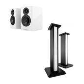 Głośniki i kolumny - Acoustic Energy AE500 głośnik podstawkowy + Stand stojak (komplet) biały - miniaturka - grafika 1