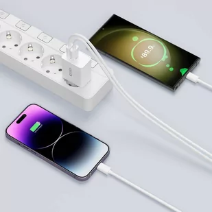 Ładowarka Sieciowa 30W PD USB-C + QC3.0 USB Tech-Protect NC30W biała - Ładowarki do telefonów - miniaturka - grafika 5