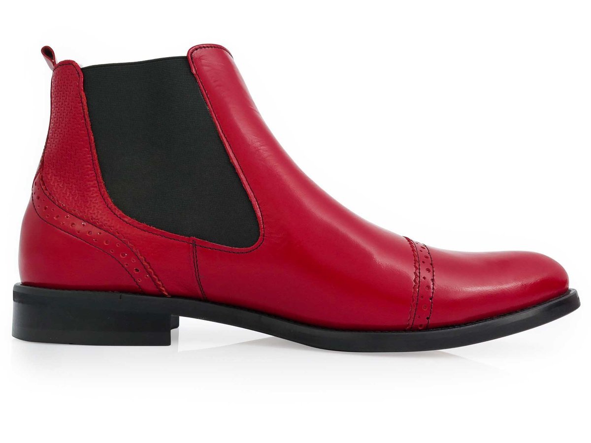 Modne czerwone męskie buty zimowe - sztyblety BZ9 r. 43