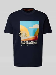 T-shirt z nadrukiem z logo model ‘ARBIA’ - Koszulki męskie - miniaturka - grafika 1