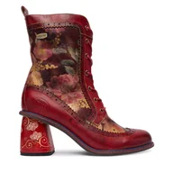 Botki damskie - Botki Laura Vita Evcao 81 Czerwony - miniaturka - grafika 1