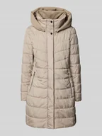 Płaszcze damskie - Płaszcz pikowany z kieszeniami zapinanymi na zamek błyskawiczny - miniaturka - grafika 1