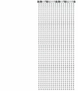Kurtyna Gwiazdki metaliczna srebrna - 100 x 245 cm - Sylwester - miniaturka - grafika 1