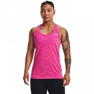 Damski top treningowy Under Armour Tech Tank - Twist - różowy - Koszulki i topy damskie - miniaturka - grafika 1