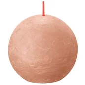 Świece - Bolsius świeca bryłowa kula rustykalna okrągła Rustic Shine 76 mm - Kremowy Karmel Creamy Caramel - miniaturka - grafika 1