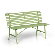 Ławki ogrodowe - Metalowa ławka ogrodowa SPRING, zielona - miniaturka - grafika 1