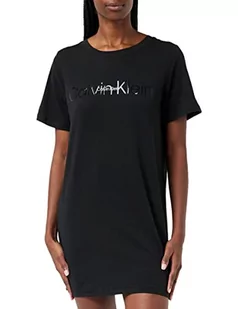 Calvin Klein Damska koszula nocna S/S, Czarny, S - Piżamy damskie - miniaturka - grafika 1