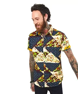 Koszule męskie - Joe Browns Męska koszula patchworkowa z kwiatami, Multi, L - grafika 1