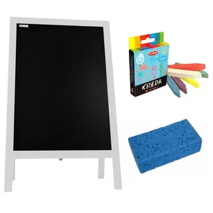 Allboards Potykacz szary stojak kredowy 118x61 cm pastelowy kolor PK96GREY+K6+G - Akcesoria do reklamy - miniaturka - grafika 1