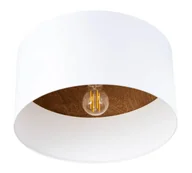 Lampy sufitowe - Okrągły skandynawski plafon biały + ciemny brąz S3-D43 - miniaturka - grafika 1