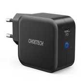 Ładowarki do telefonów - Choetech szybka ładowarka sieciowa GaN USB Typ C 61W 3A Power Delivery czarny (Q6006) - miniaturka - grafika 1