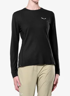 Bluza damska Salewa Puez Dry Tee - black out - Bluzy sportowe damskie - miniaturka - grafika 1
