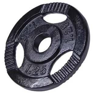 Gorilla Sports Obciążenie żeliwne typu Gripper 1,25kg, czarne (100542-00019-0005) - Obciążenia - miniaturka - grafika 1