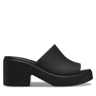 Klapki i japonki damskie - Klapki Crocs Brooklyn Slide Heel 209408 Czarny - miniaturka - grafika 1