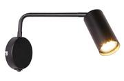 Lampy ścienne - Candellux Kinkiet czarny ruchomy z włącznikiem Tina 21-76830 21-76830 - miniaturka - grafika 1