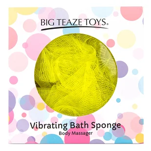 Big Teaze Toys Wibrująca gąbka do kąpieli Big Teaze Toys Bath Sponge Vibrating Żółty - Rękawice i gąbki do kąpieli - miniaturka - grafika 5