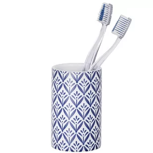 Wenko WENKO ceramiczny kubek do mycia zębów lorca, niebieski, ciemny niebieski, 6.5 x 6.5 x 11 cm 23204100 - Kubki na szczoteczki do zębów - miniaturka - grafika 1