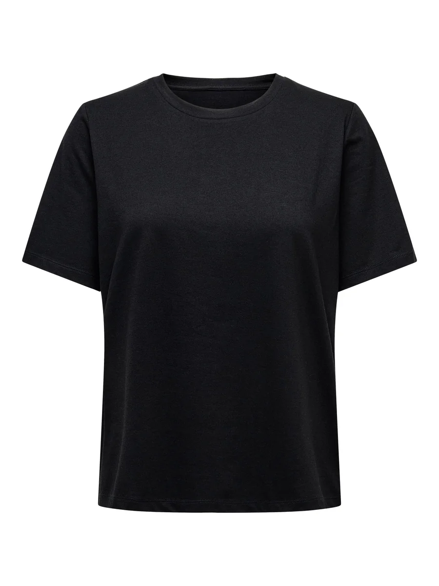 T-SHIRT DAMSKI ONLY CZARNY OKRĄGŁY DEKOLT WYGODNY KLASYCZNY BAWEŁNA Roz.L