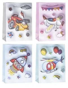 Torebka ozdobna 26x32x10cm dziecięce mix Rozette - artykuł papierniczy - Opakowania i torebki na prezenty - miniaturka - grafika 1