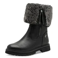 Kozaki damskie - Marco Tozzi Damskie 2-26633-45 modne kozaki, czarne, 39 EU, czarny, 39 EU - miniaturka - grafika 1