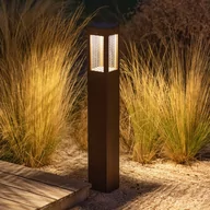 Lampy ogrodowe - Les Jardins Solarny słupek LED Tradition czujnik corten 90cm - miniaturka - grafika 1