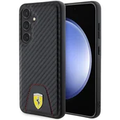 Etui i futerały do telefonów - FerrariFEHCS24MN3PUK S24+ S926 czarny/black hardcase Carbon Stitched Bottom - miniaturka - grafika 1