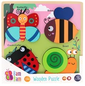 Zabawki interaktywne dla dzieci - Układanka drewniana Ogród BAM BAM - miniaturka - grafika 1