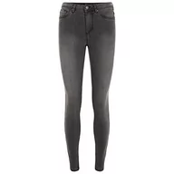 Spodnie damskie - VERO MODA Jeansy damskie Slim Fit VMTANYA Normalny Waist, Dark Grey Denim, L - miniaturka - grafika 1