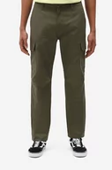 Spodnie męskie - Dickies spodnie bawełniane kolor zielony proste DK0A4XDUMGR-GREEN - miniaturka - grafika 1