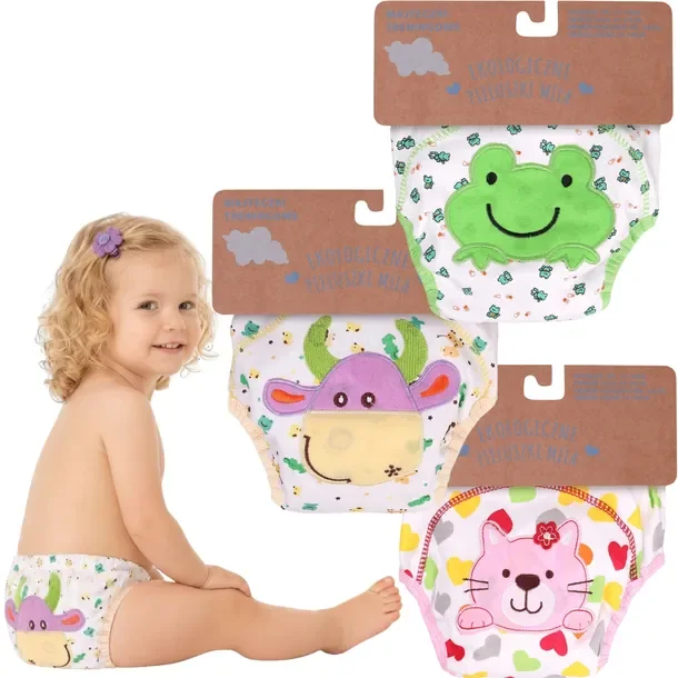 Majtki Treningowe Majteczki Dziewczynka Nauka Nocnika 12 - 14 Kg 3 Sztuki
