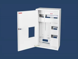 Karwasz Szafka licznikowa natynkowa/podtynkowa uniwersalna 1-licznikowa 3-fazowa 25 modułów plombowana IP30 115mm RU-25P Z O/E - Rozdzielnie elektryczne - miniaturka - grafika 1