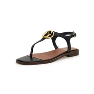 Sandały damskie - Damskie Sandały GUESS MIRY FL6MRYLEA21-BLACK – Czarny - miniaturka - grafika 1