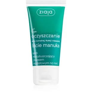 Ziaja Liście Manuka krem mikrozłuszczający z kwasem migdałowym na noc, 50ml - Kremy do twarzy - miniaturka - grafika 1