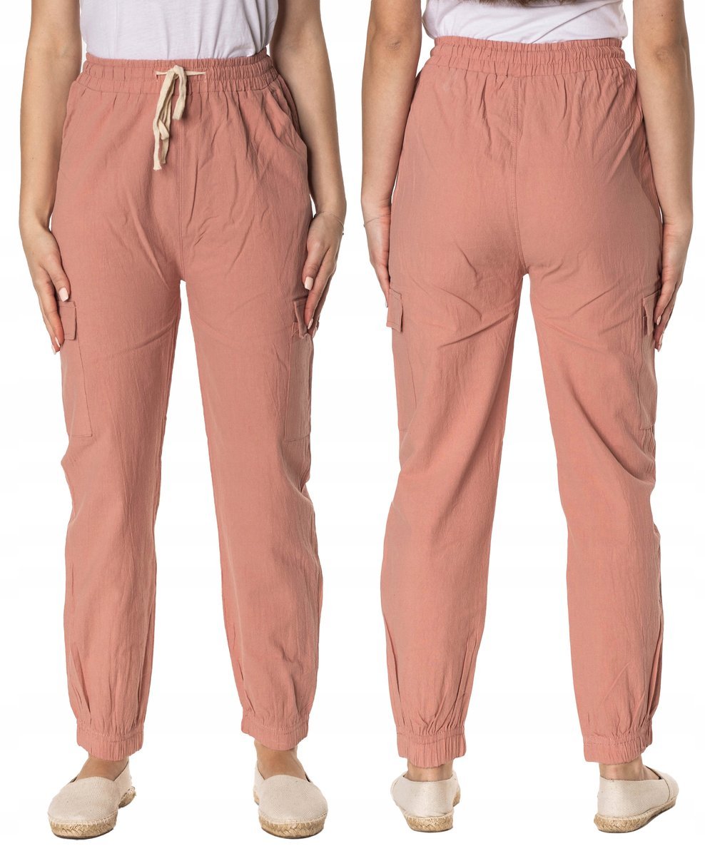 Cienkie Spodnie Damskie Bawełniane 1996-5 4XL5XL