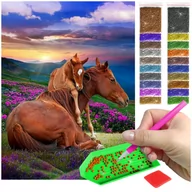Zabawki kreatywne - Haft Diamentowy ARTULIO, Obraz DIY 5D, Diamond Painting, Mozaika Diamentowa 30X40cm (Astronauta w kosmosie) + Zestaw Akcesoriów - miniaturka - grafika 1