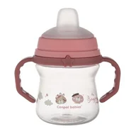 Kubki dla dzieci - Kubek niekapek z silikonowym ustnikiem Bonjour Paris 150ml Pink - miniaturka - grafika 1