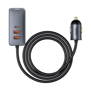 Baseus Share Together ładowarka samochodowa 2x USB / 2x USB Typ C 120W PPS Quick Charge Power Delivery szary (CCBT-A0G) - Ładowarki samochodowe - miniaturka - grafika 3
