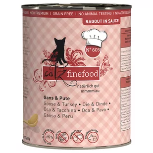 catz finefood Ragout, 6 x 380 g - Nr. 603: Gęś z indykiem - Mokra karma dla kotów - miniaturka - grafika 1