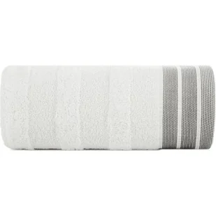 Ręcznik bawełniany, 50x90, biały z bordiura, R170-01 - Ręczniki - miniaturka - grafika 1