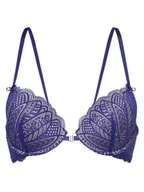 Biustonosze - Lascana - Damski biustonosz  push-up  z wypełnieniem, niebieski - miniaturka - grafika 1