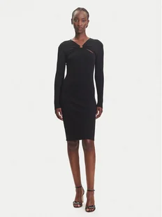 Fracomina Sukienka codzienna FS23WD5014K50401 Czarny Slim Fit - Sukienki - miniaturka - grafika 1