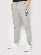 Spodnie sportowe męskie - Tommy Hilfiger Spodnie dresowe Four Flags MW0MW20134 Szary Regular Fit - miniaturka - grafika 1