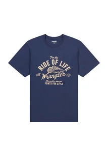 KOSZULKA T-SHIRT MĘSKI WRANGLER 112362792 AMERICANA TEE NAVY M - Koszulki męskie - miniaturka - grafika 1
