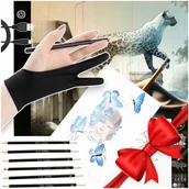 Tablice dla dzieci - Tablet Graficzny Do Rysowania Tablica Led Deska Kreślarska A4 + Akcesoria ! - miniaturka - grafika 1